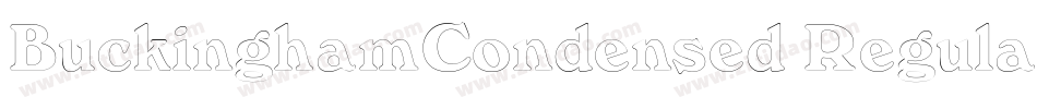 BuckinghamCondensed Regular字体转换